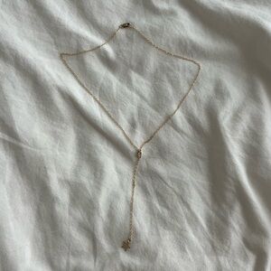 Bagatiba Gold Hex Drop Star Necklace